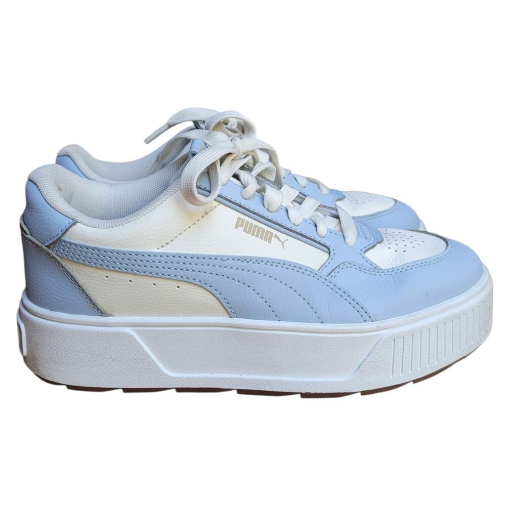 PUMA Karmen Rebelle Women's 8.5 Blue White Platform Sneakers 387212-11